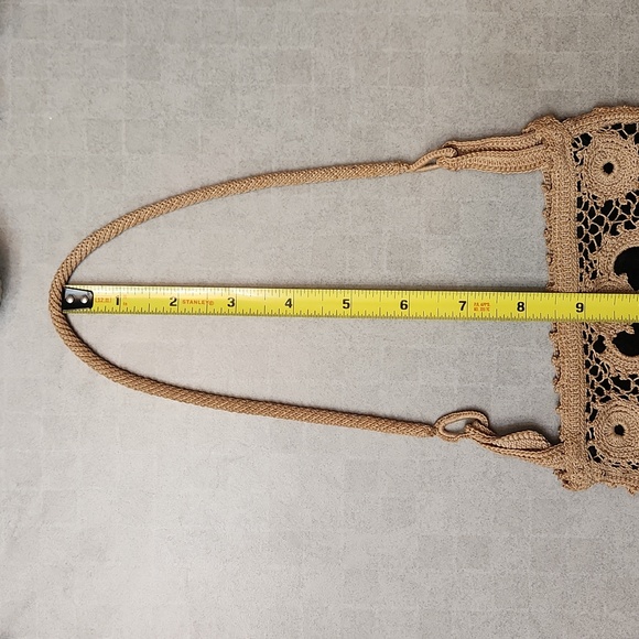 Vintage Handmade Purse Handbag Lace and Velvet - Picture 9 of 9